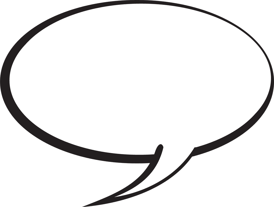 Comic-Style Speech Bubble on Transparent Background for Graphic Design