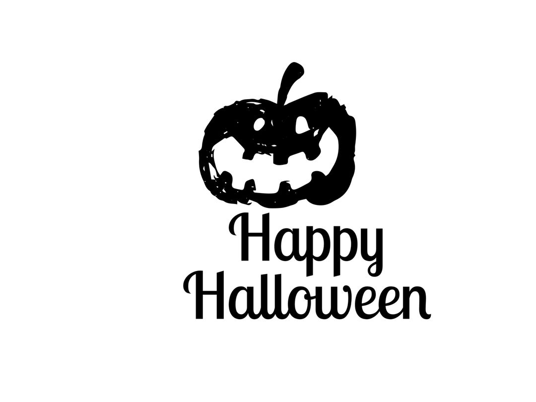 Spooky Halloween Pumpkin Template Design with Message