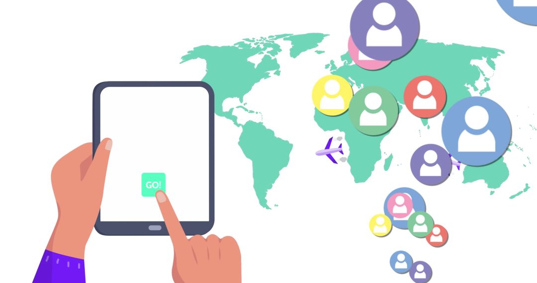 Tablet Interface Inspiring Global Connectivity and Social Media