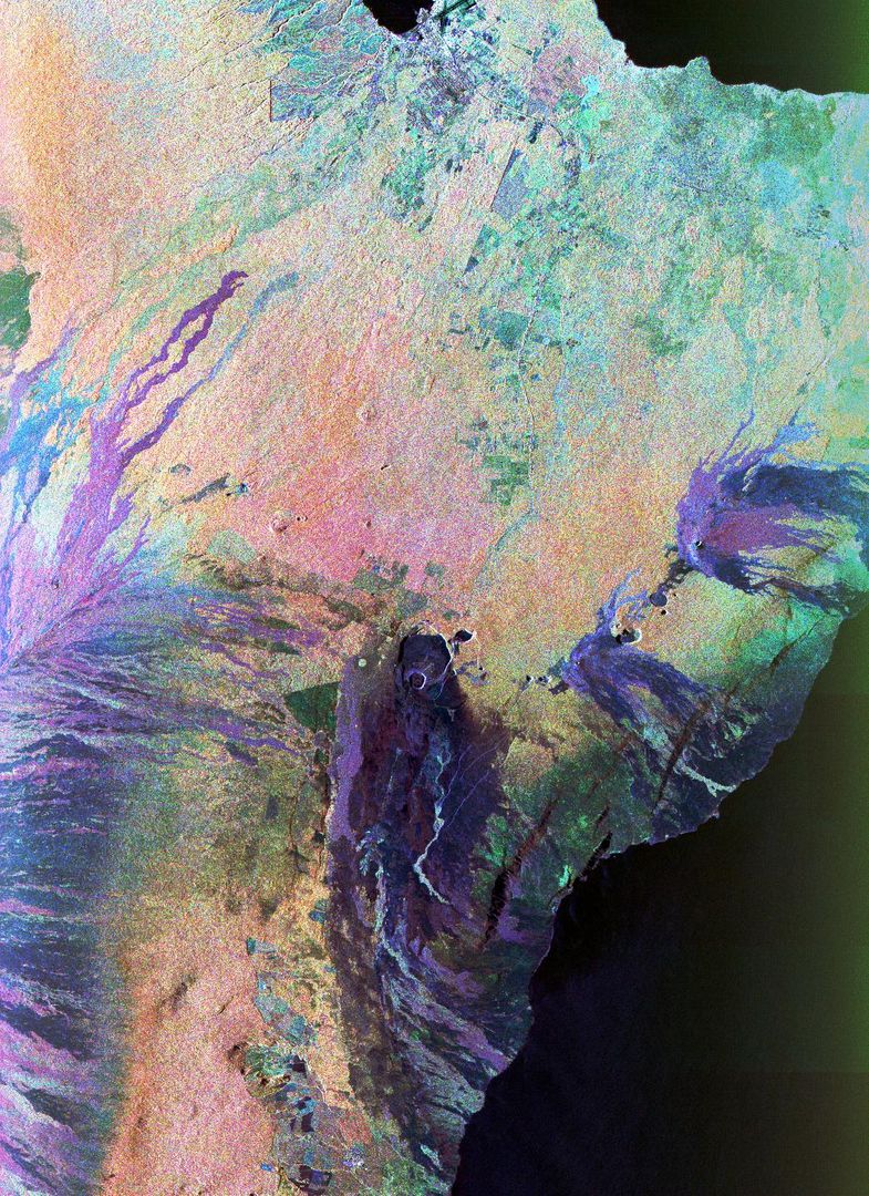 NASA Satellite Image of Kilauea Volcano, Big Island, Hawaii - Free Images, Stock Photos and Pictures on Pikwizard.com