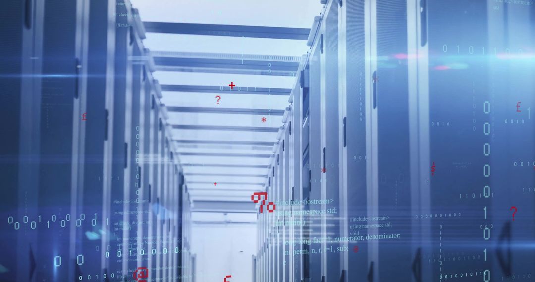Data Processing in Futuristic Server Room