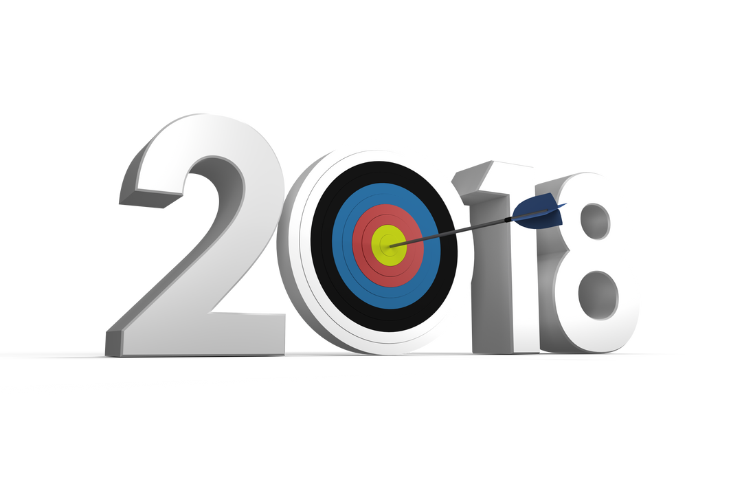 Transparent 2018 Digital Illustration with Bullseye Target - Download Free Stock Images Pikwizard.com