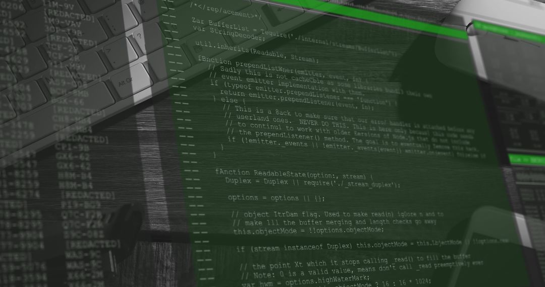 Software Development Code Overlay and Keyboard - Free Images, Stock Photos and Pictures on Pikwizard.com