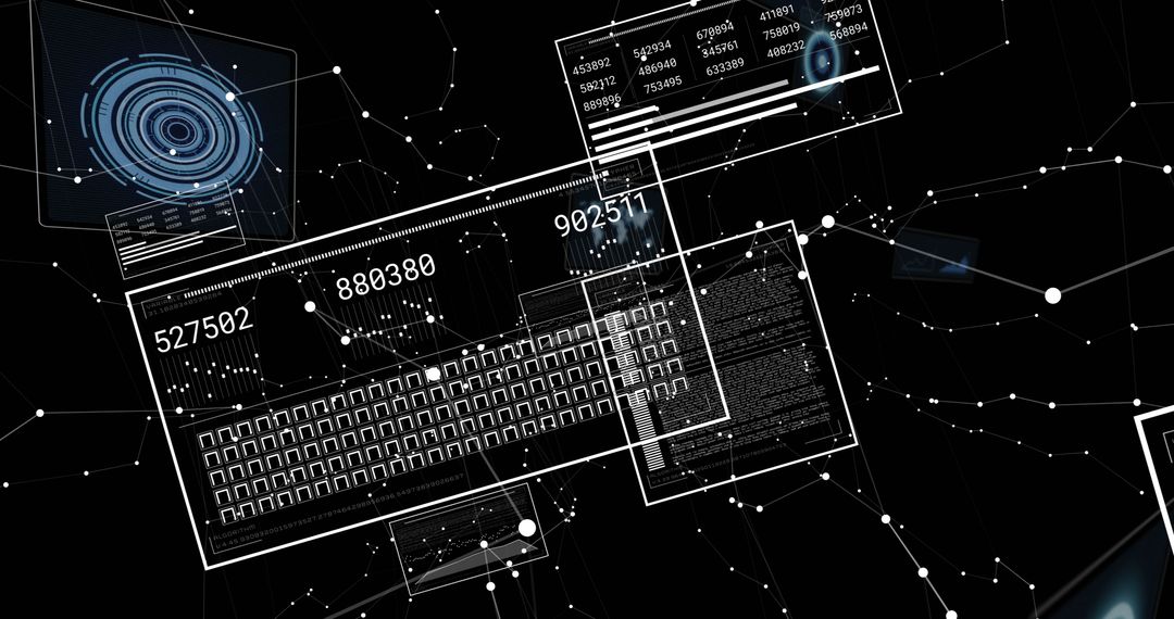 Abstract Digital Interface Technology Concept