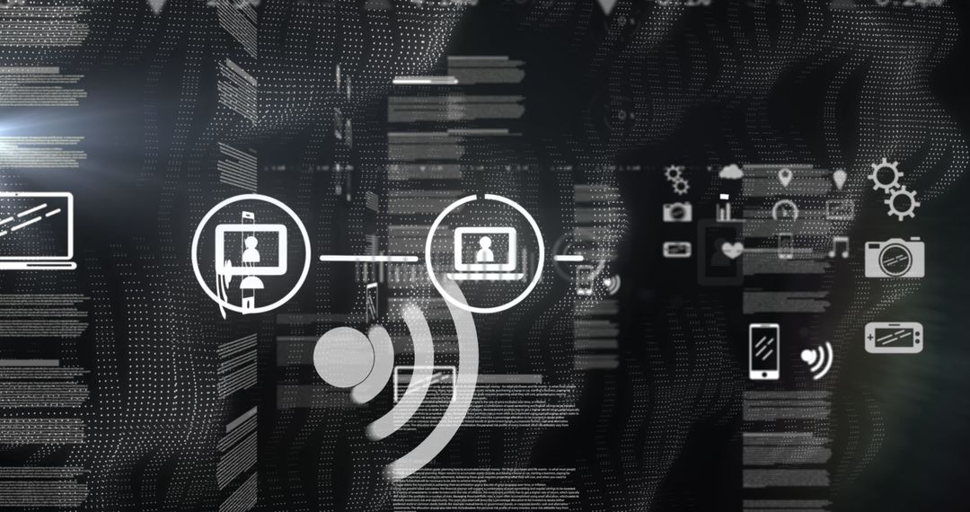 Digital interface with data processing symbols