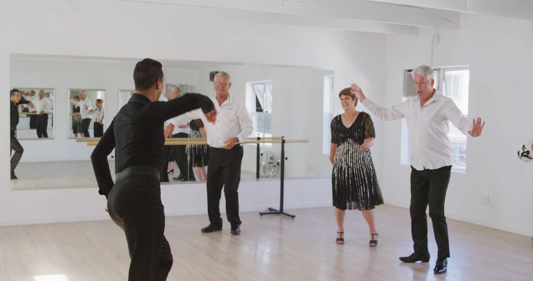 Senior Ballroom Dance Class with Energetic Instructor