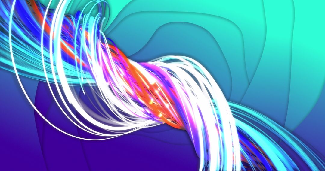 Vibrant Abstract Light Trails on Gradient Background