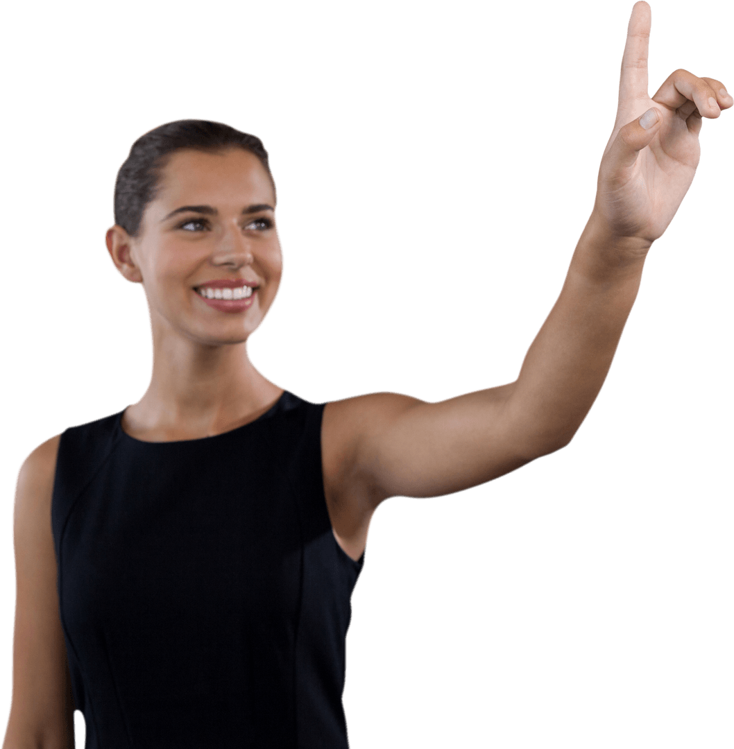 Transparent Interface Interaction by Businesswoman Concept