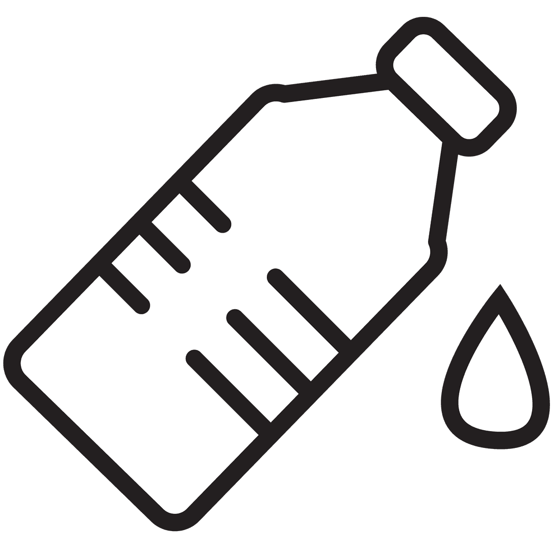Transparent PNG Illustration of Water Bottle with Droplet