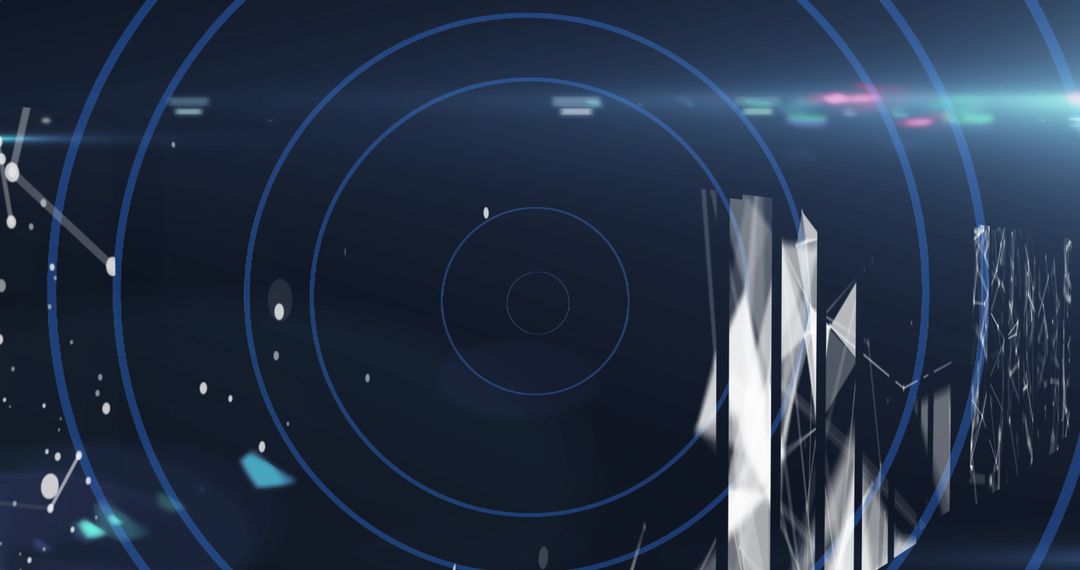 Abstract Digital Interface with Circles and Geometric Shapes