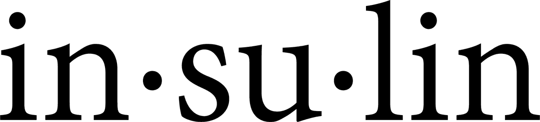 Insulin Text Graphic on Transparent Background