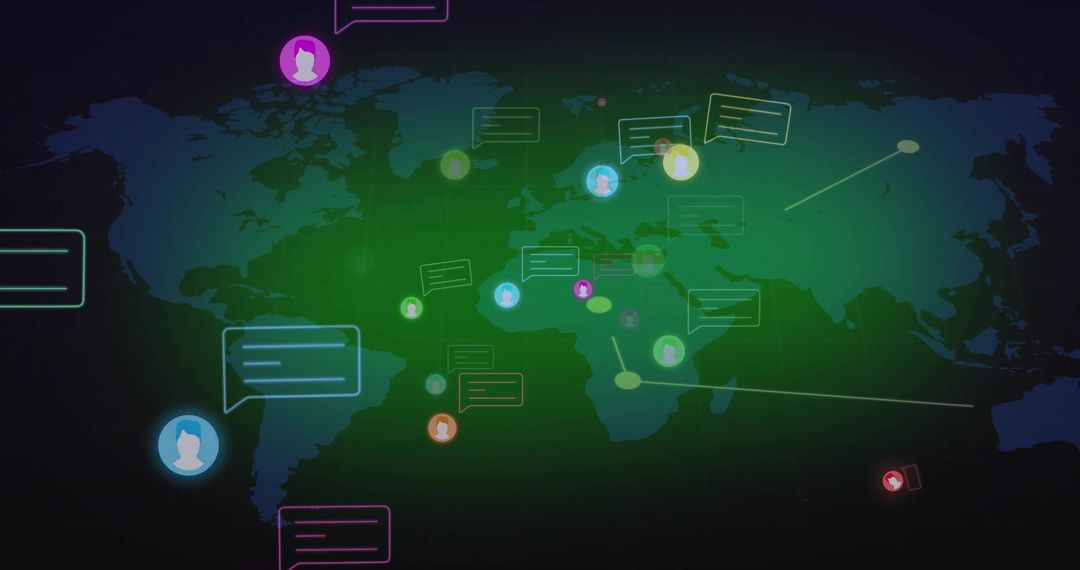 Global Network Connectivity with Communication Nodes and Icons