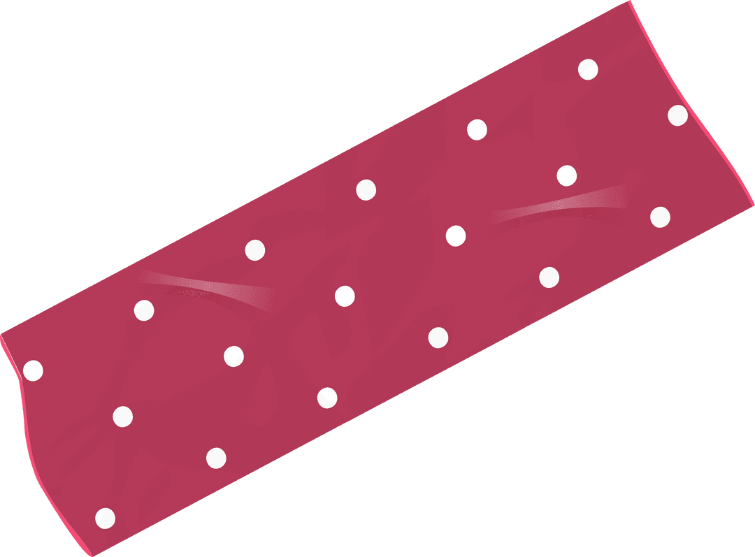 Rose Red Polka Dot Fabric Swatch with Transparent Background