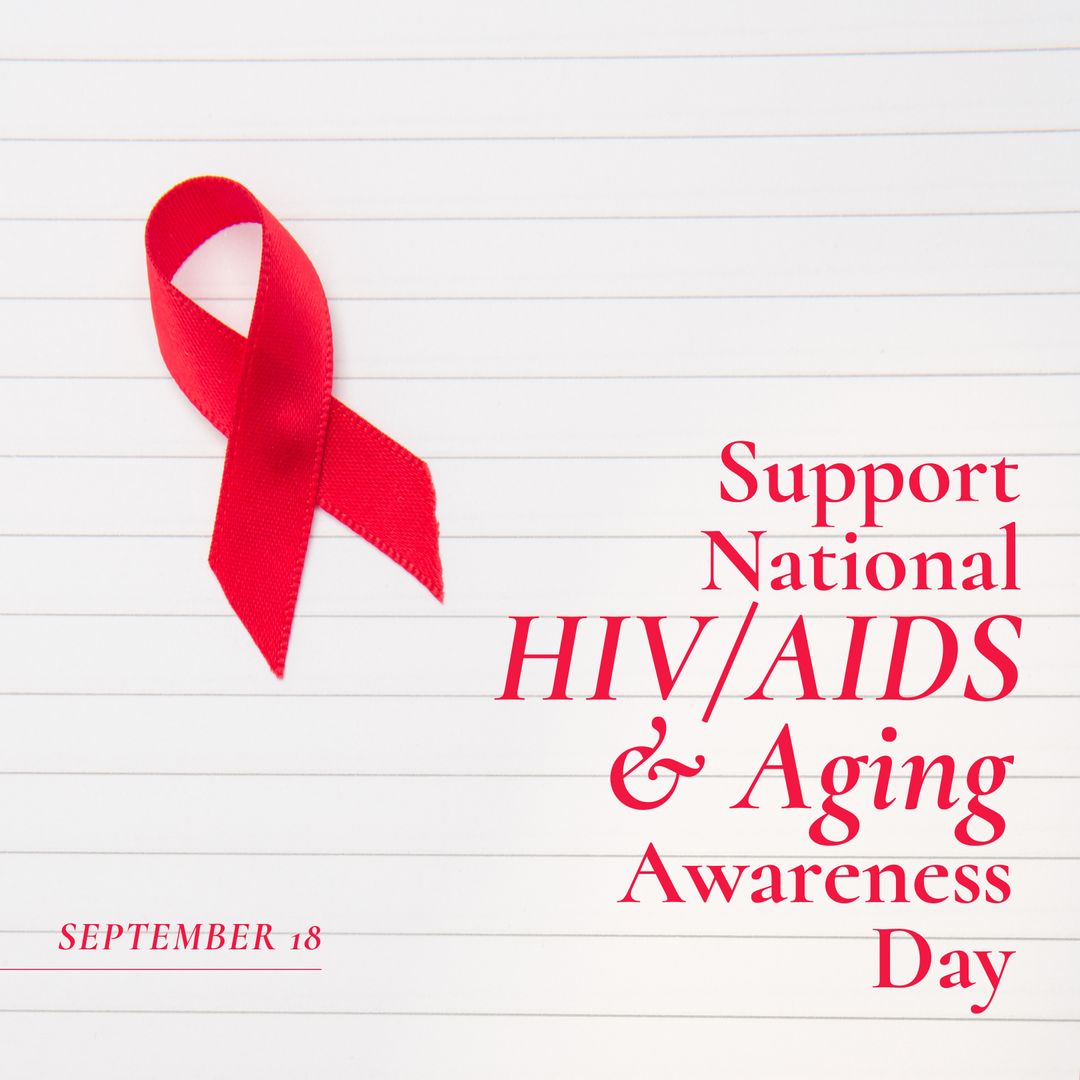 Red Ribbon Supporting National HIV AIDS and Aging Awareness