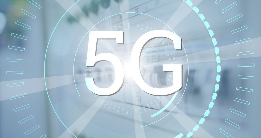 5G Network Technology Symbol with Futuristic Design