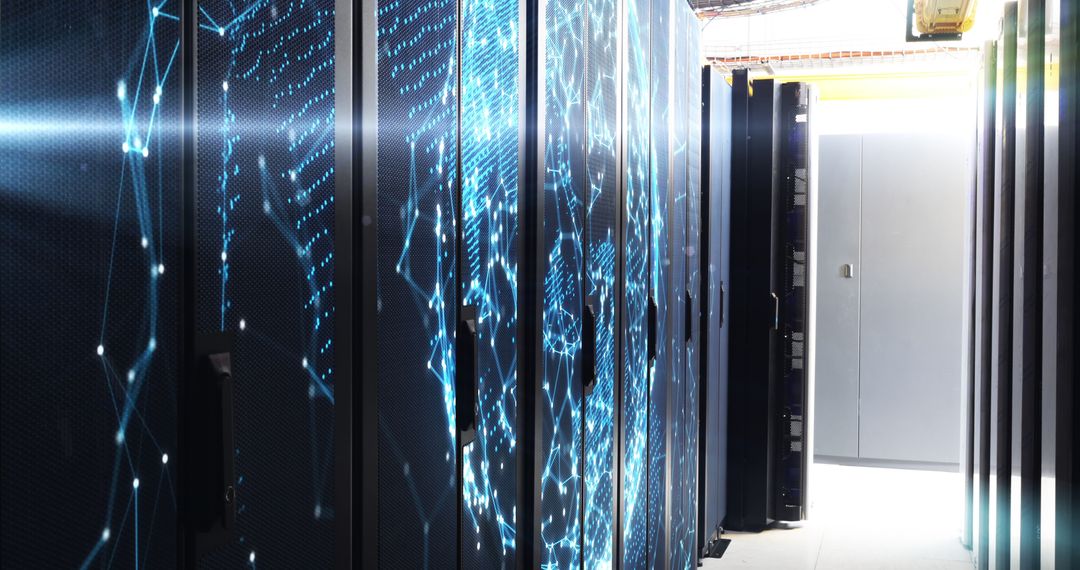 Futuristic Data Center with Optical Connections