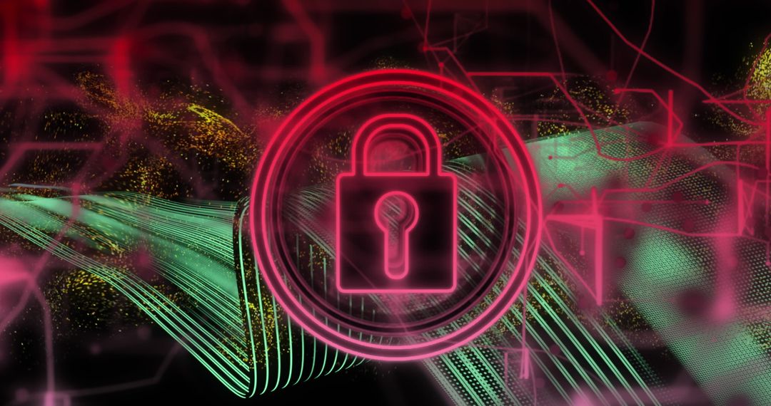 Cybersecurity network with data processing visuals