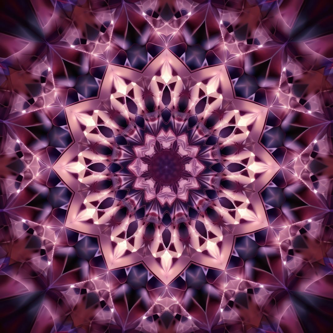 A symmetrical kaleidoscopic pattern dominates the image - Free Images, Stock Photos and Pictures on Pikwizard.com