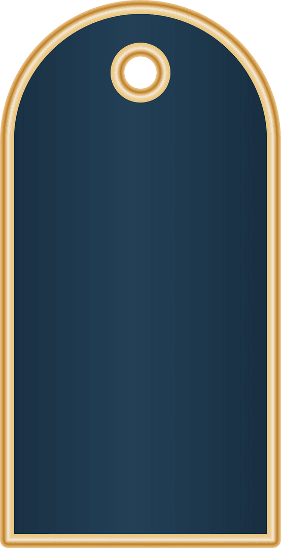 Elegant Transparent Blue and Gold Blank Label for Retail Design