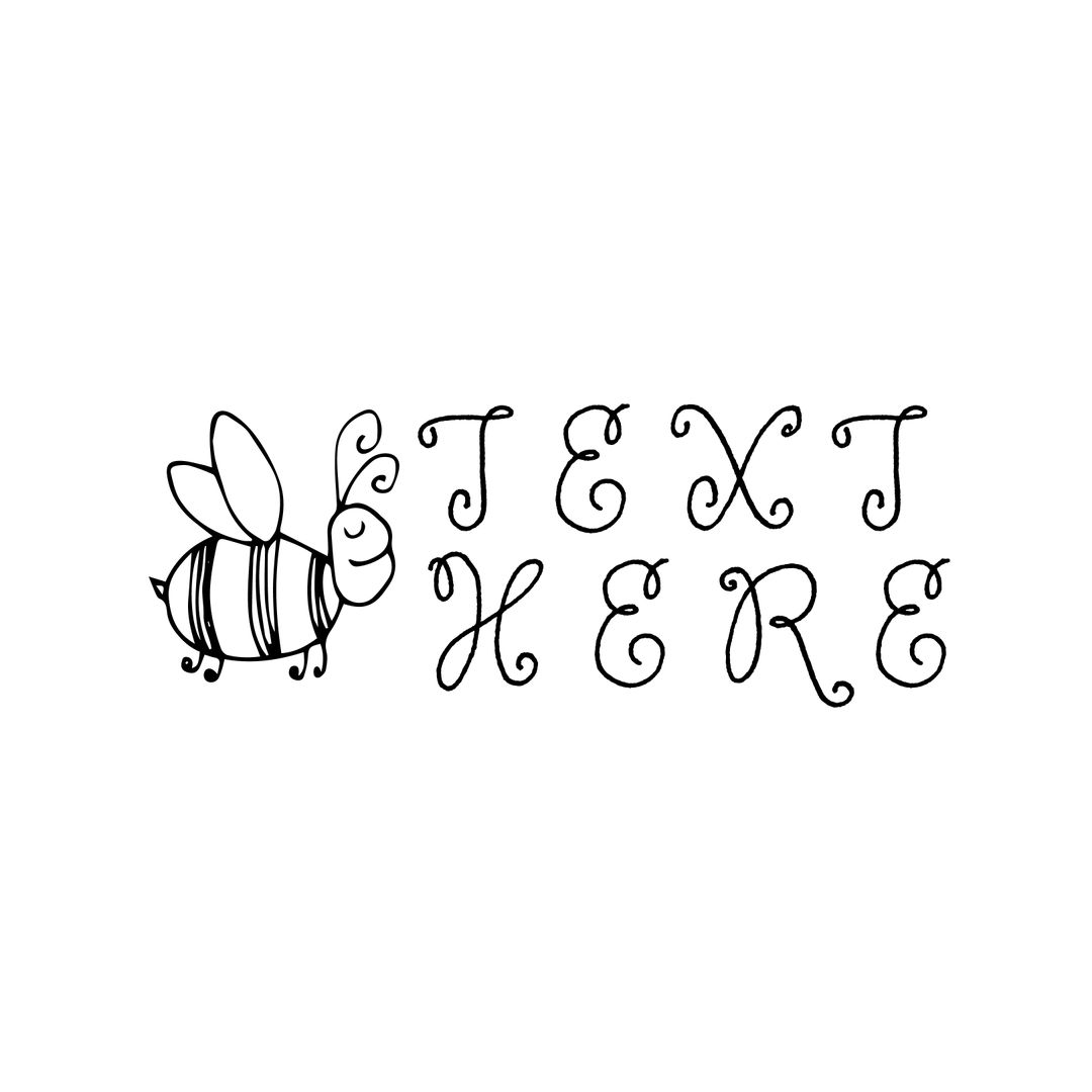 Whimsical Bee Graphic with Custom Text for Eco-friendly Designs