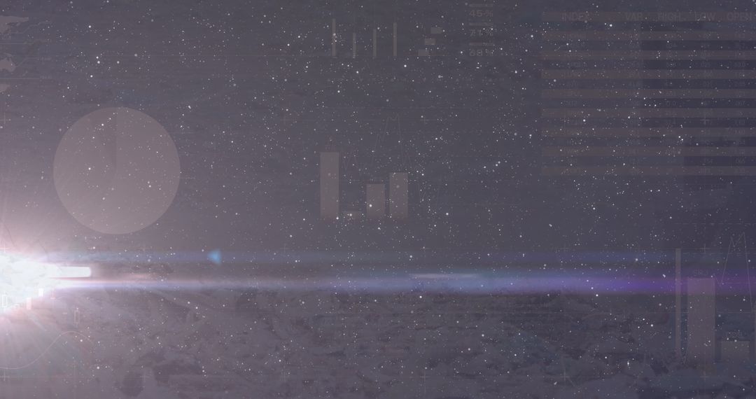 Abstract Financial Data with Digital Effects and Copy Space