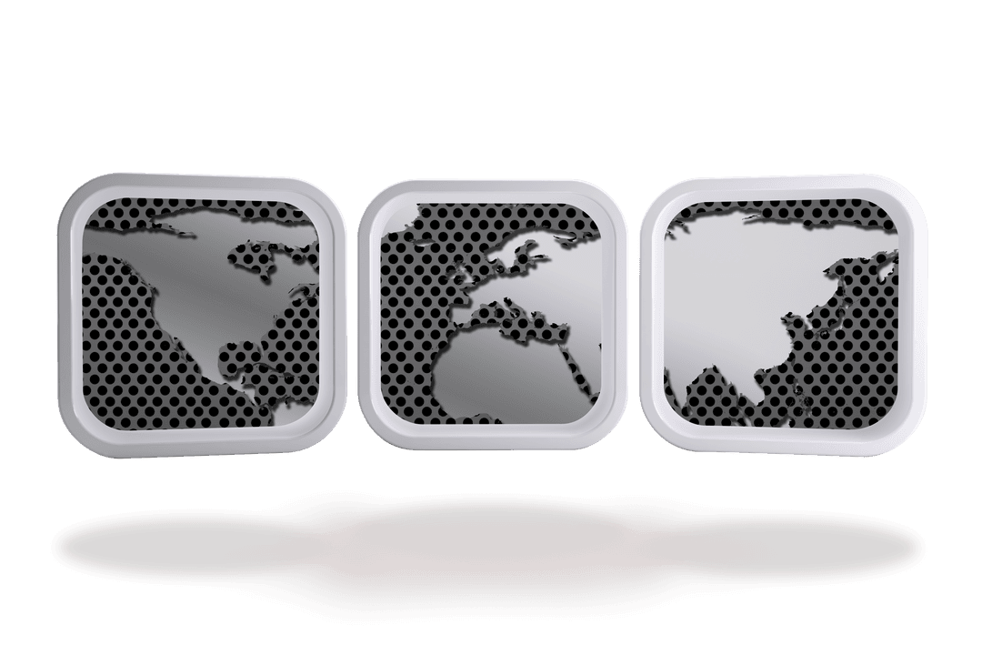 Transparent Map Icons Modern Design on Abstract Background