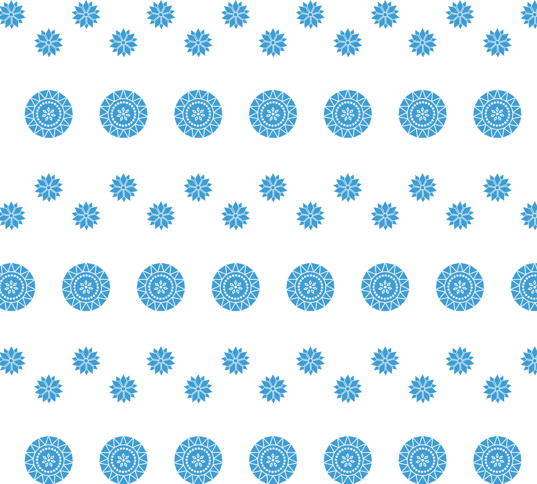 Seamless Blue Pattern with Circles on Transparent Background