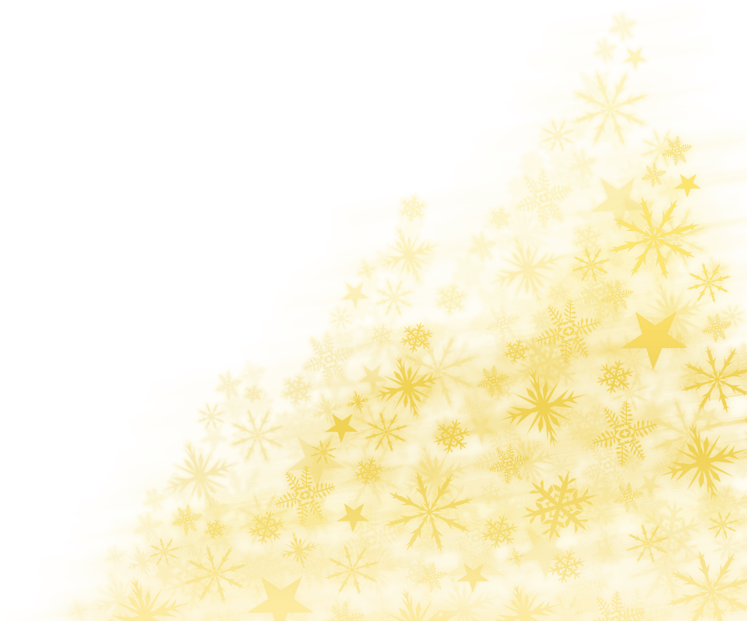 Transparent Decorated Christmas Tree with Vibrant Yellow Glow