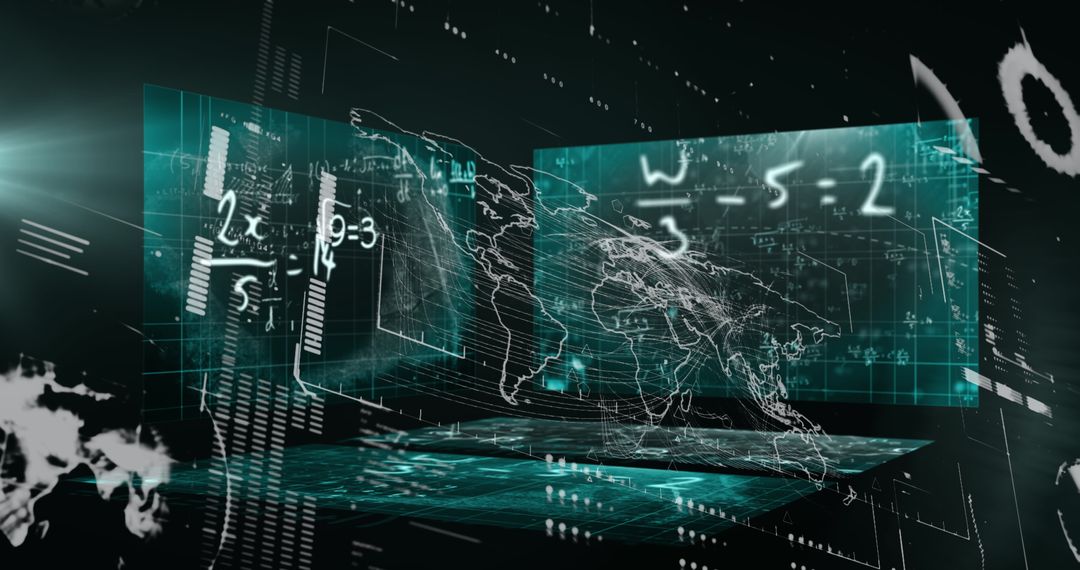 Global Data Processing and Mathematical Interface - Free Images, Stock Photos and Pictures on Pikwizard.com