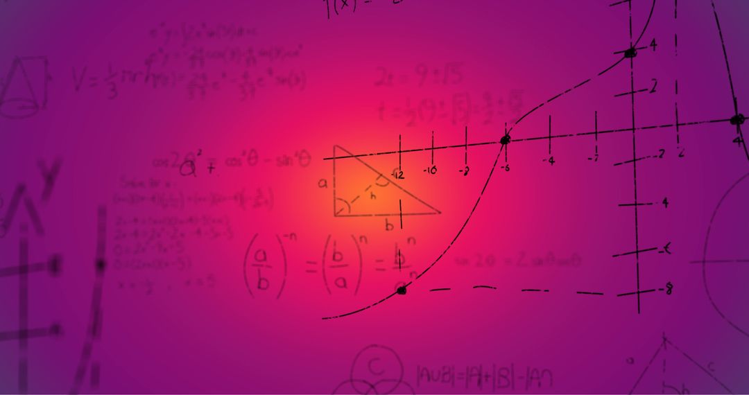 Bright Pink Background with Mathematical Formulas