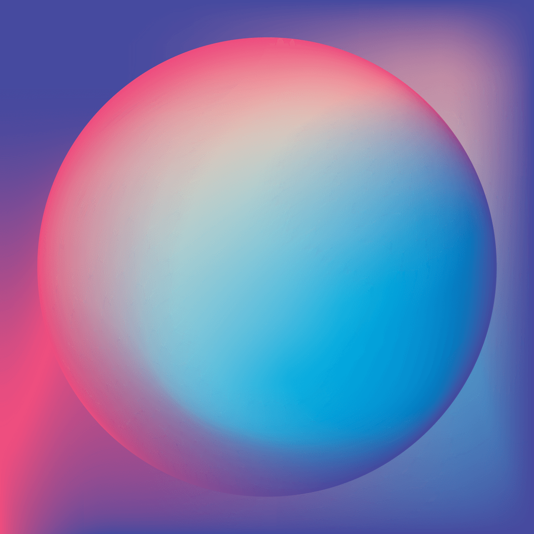 Vibrant Abstract Circular Illustration on Transparent Background