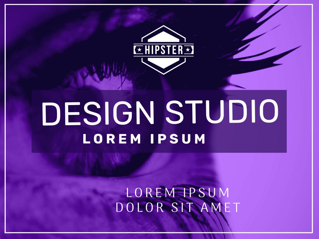 Creatively Branded Eye-themed Design Studio Template - Download Free Stock Templates Pikwizard.com