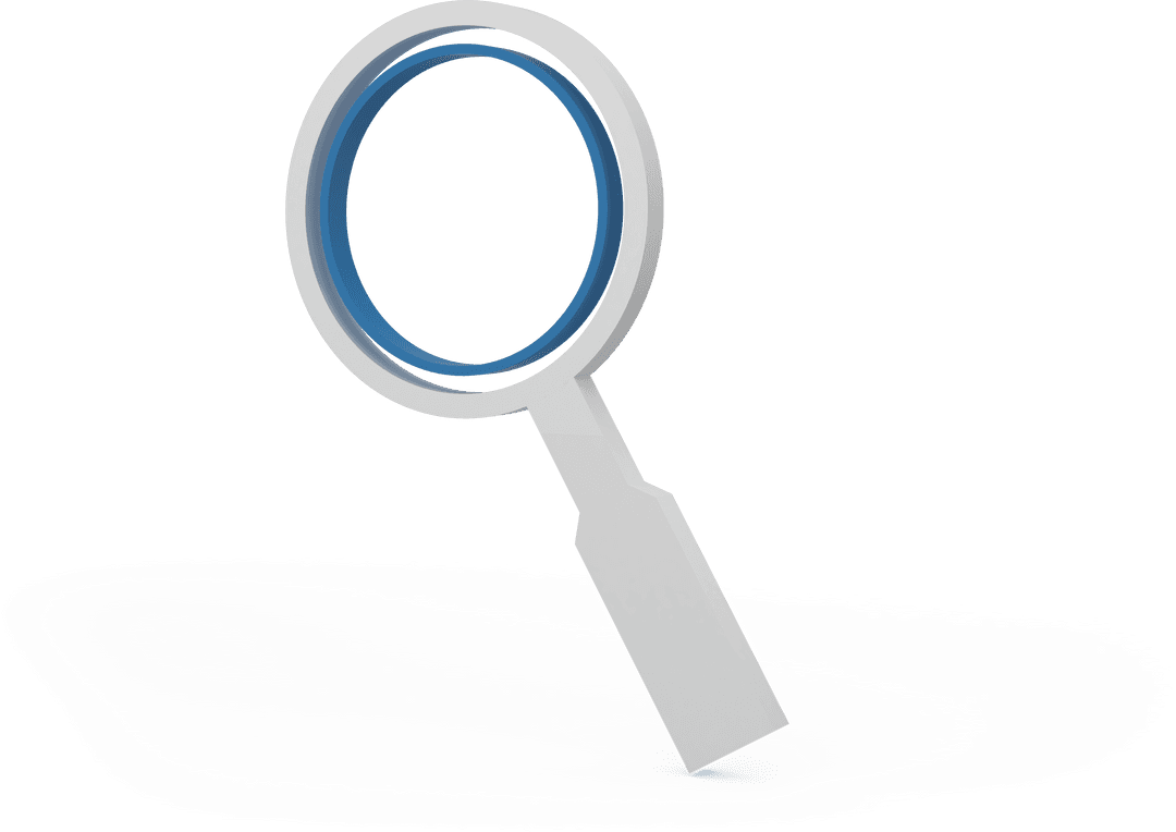 Magnifying Glass Icon with Transparent Background