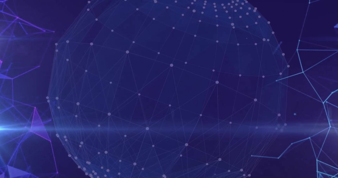 Digital Globe with Network Connections in Blue