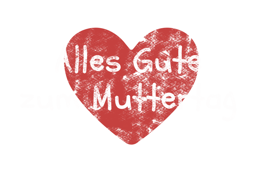 Alles Gute zum Muttertag with Heart Transparent Background