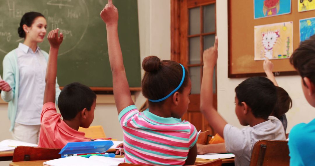 Engaged Diverse Students Participating in Classroom Learning