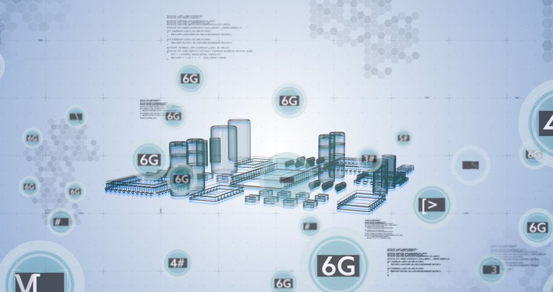6G Network Infographic Representing Advancements in Global Communication