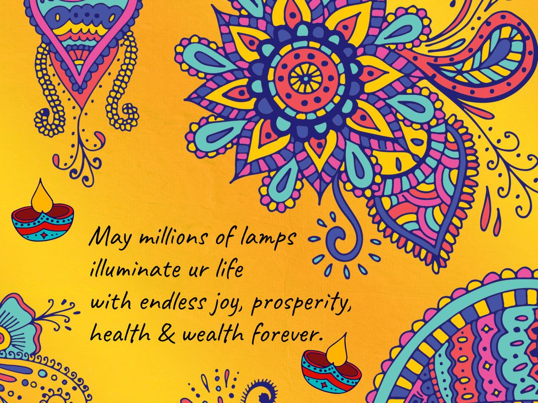 Vibrant Diwali Mandala Patterns with Diyas