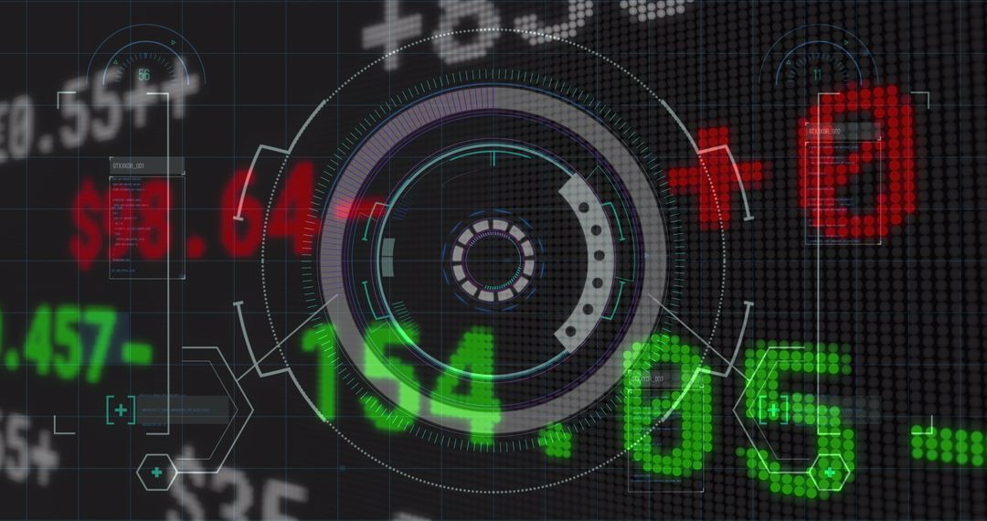 Digital Finance Concept with Stock Market Data Display