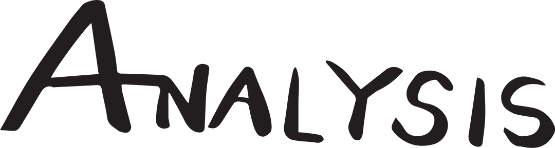 Digital Illustration of Analysis Text on Transparent Background