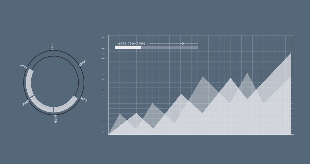 Digital Interface with Data Graph and Circular Scanner