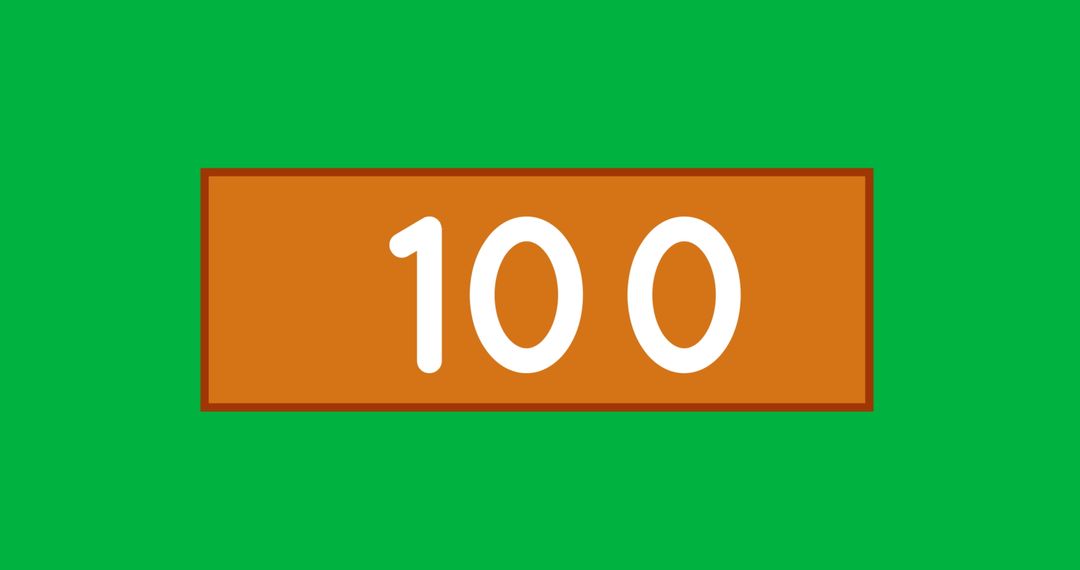 Digital Alert: Icon for 100 Notifications on Green Background