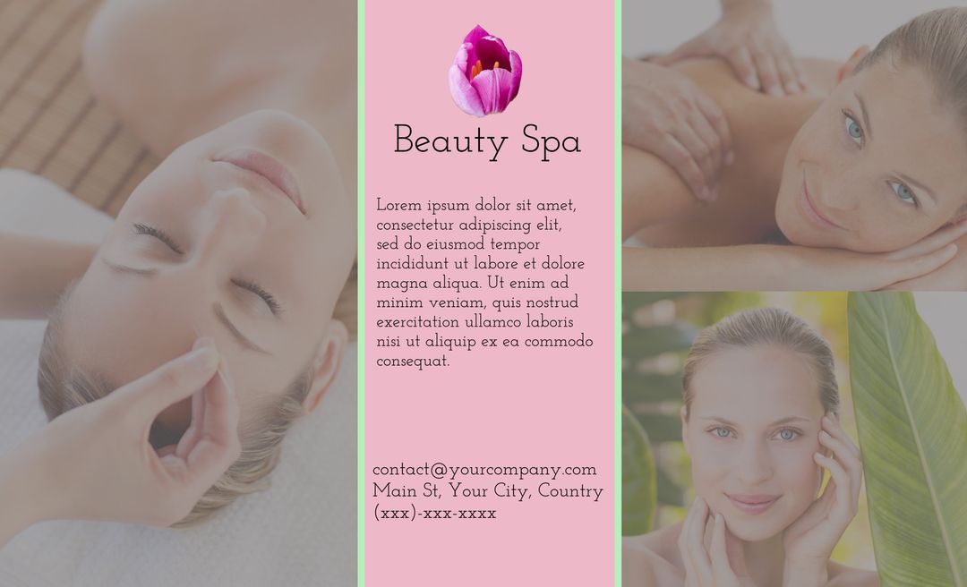 Tranquil Beauty Spa Layout for Relaxation and Self-Care Marketing