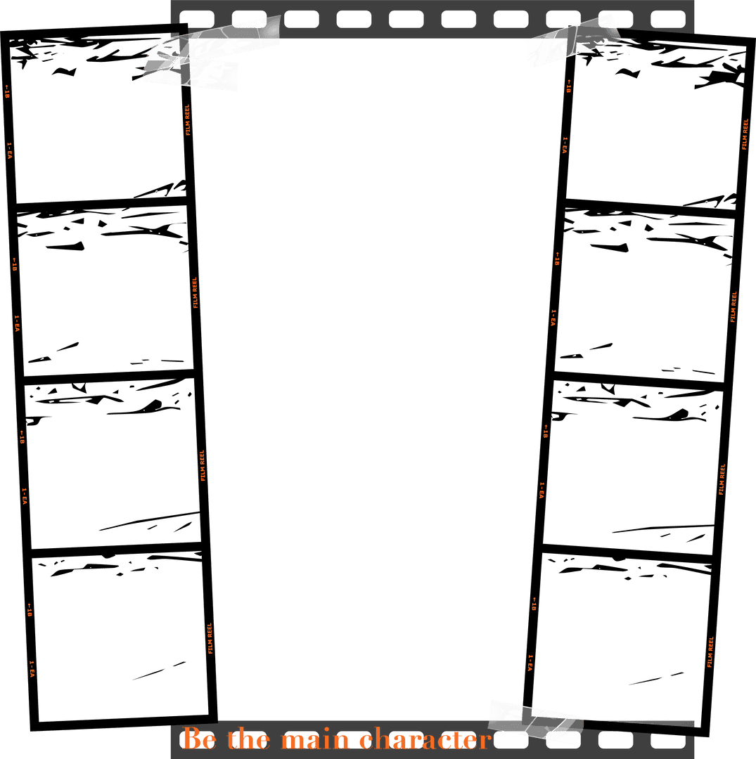Transparent Filmstrip with Sprocket Holes and Copy Space