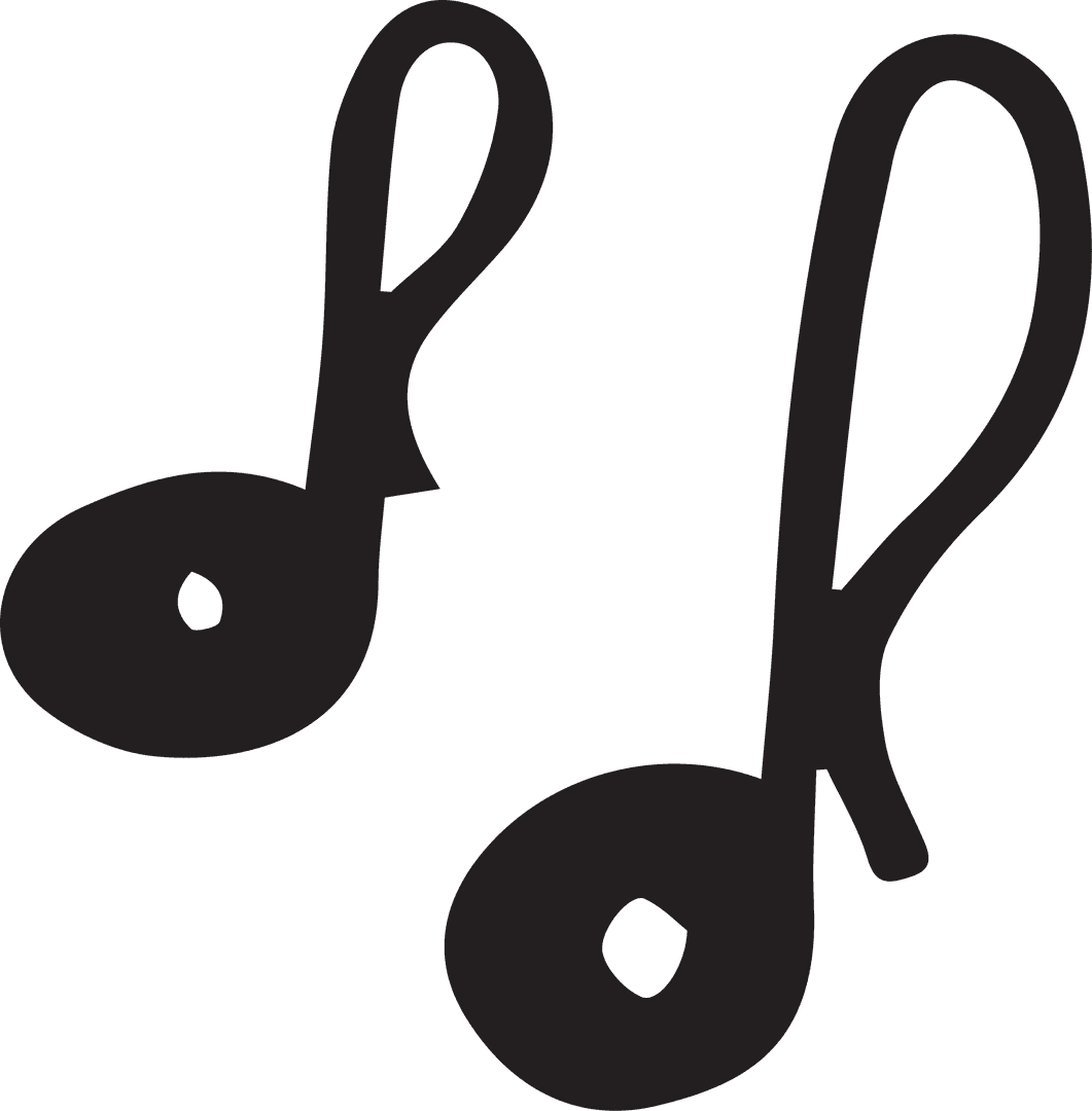 Transparent Musical Notes on Black Vector Illustration