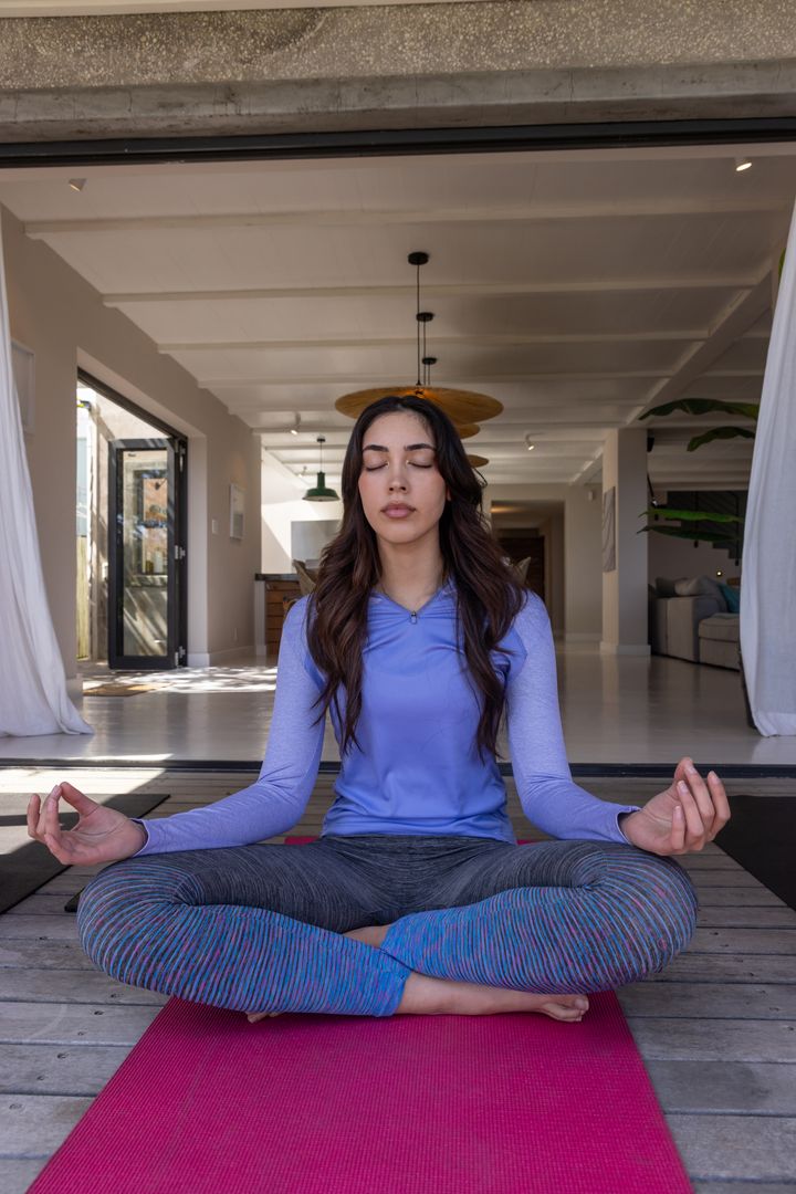 Tranquil Meditation Session on Porch