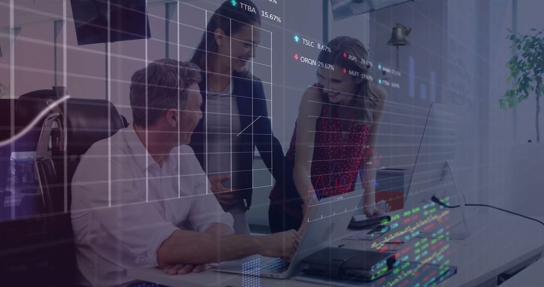 Diverse Business Team Analyzing Digital Data Dashboard