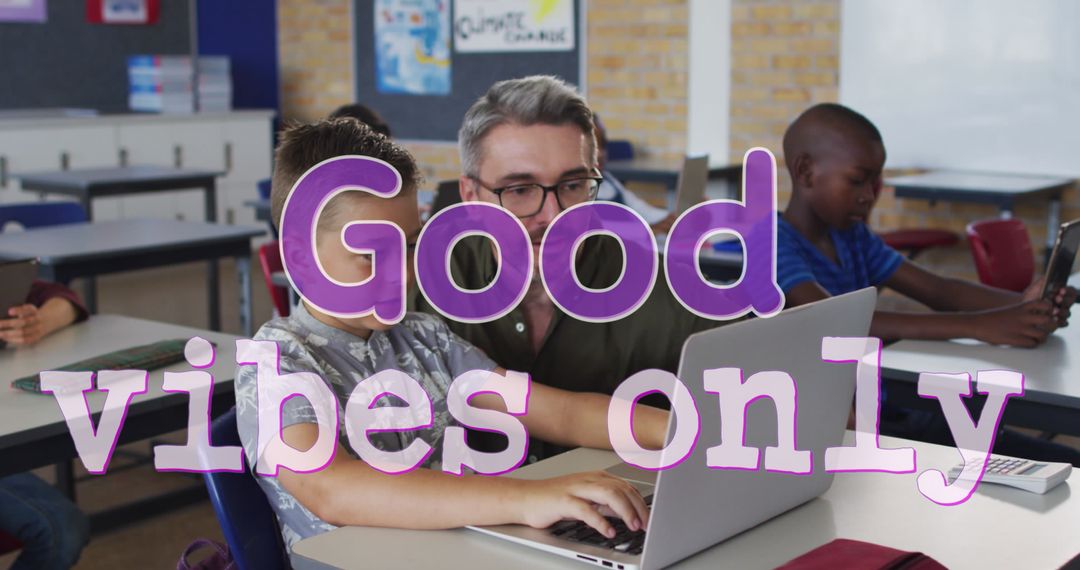 Teacher and Student Collaboration with Uplifting Quote