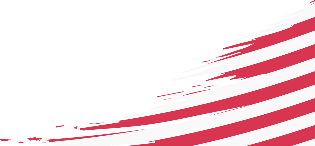 Abstract Red and White Waves on Transparent Background