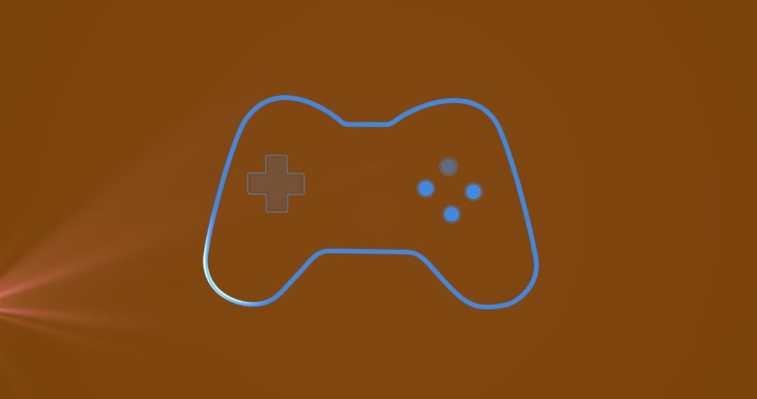 Minimalist Game Controller Outline on Brown Background - Free Images, Stock Photos and Pictures on Pikwizard.com